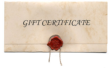 Preset Gift Certificate / Voucher Codes