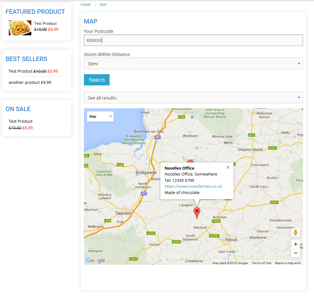 Store Locator / Finder using google maps Image