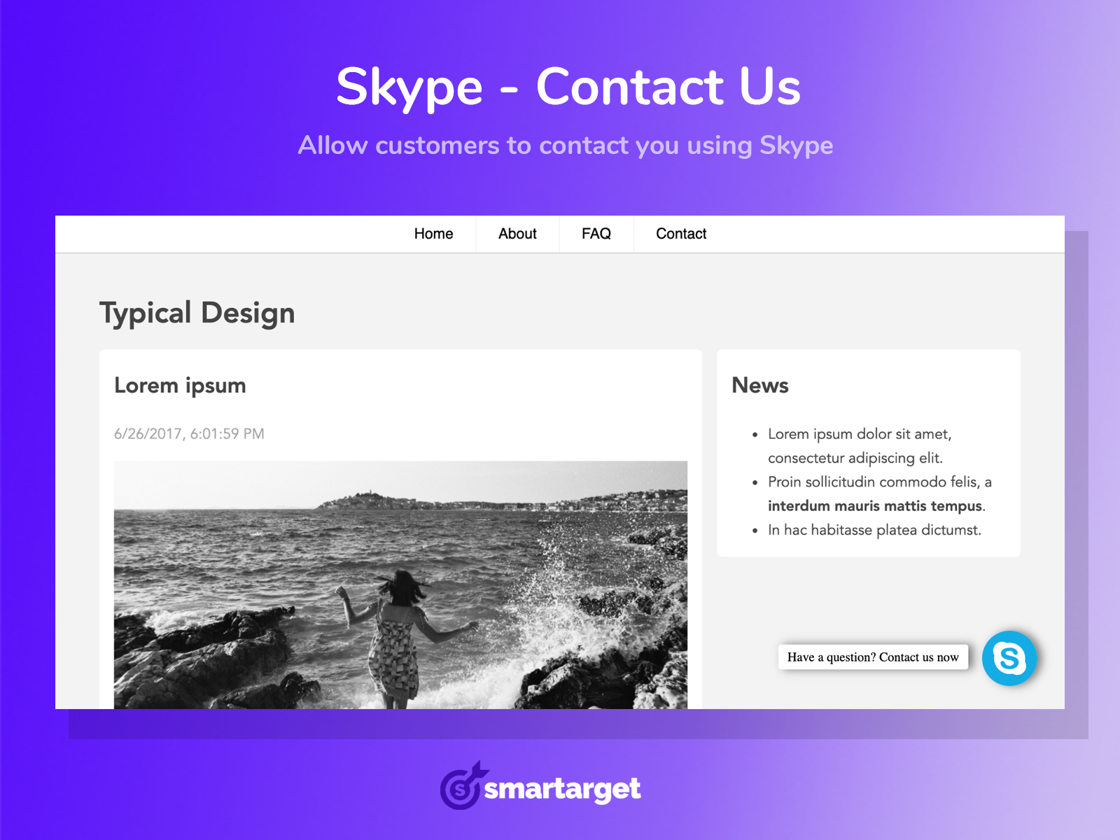 Smartarget Skype - Contact Us Image